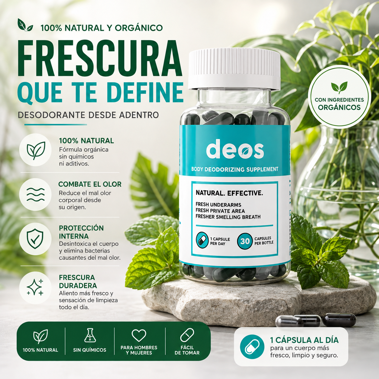 Deos Desodorizante: Suplemento desodorante de cuerpo completo